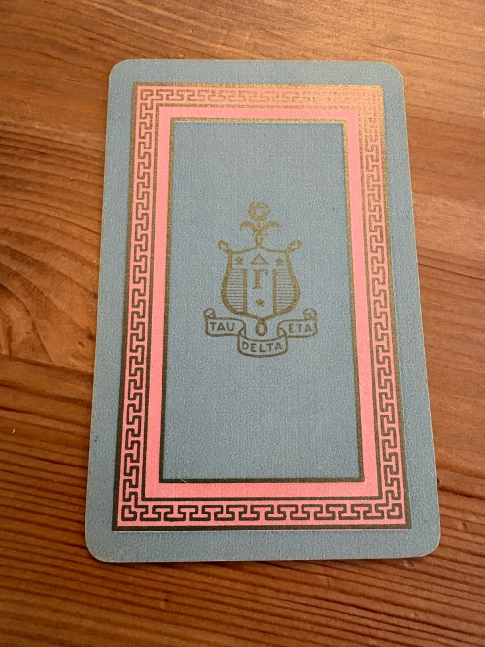 Vintage Delta Gamma Sorority Playing Cards MCM 1950s Gold Gilt Edge Anchor Deck - Picture 8 of 8